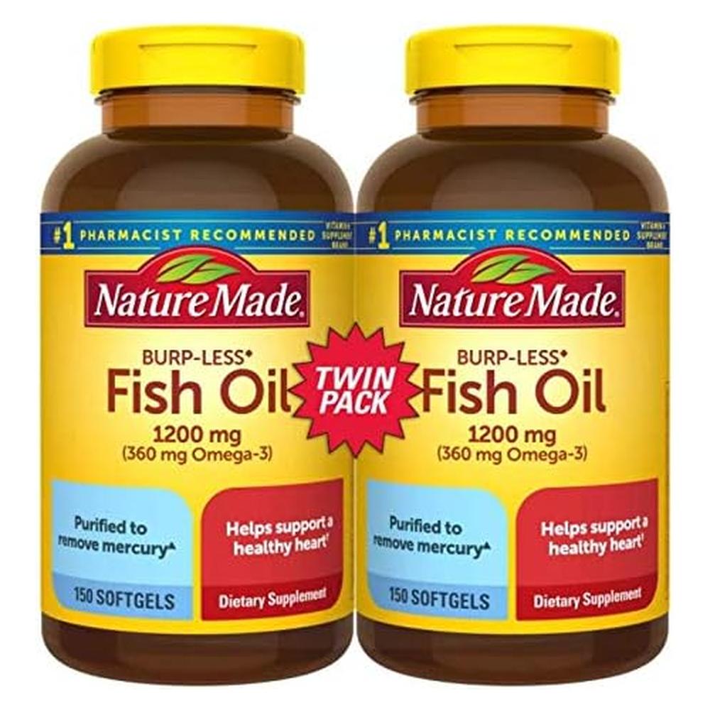 NATURE MADE PACK 2 OMEGA 3 FISH OIL BURP LESS 1200 MG | 150 UND C/U - 1