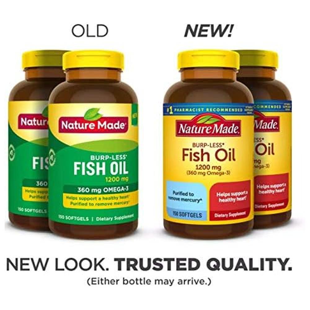 NATURE MADE PACK 2 OMEGA 3 FISH OIL BURP LESS 1200 MG | 150 UND C/U - 2