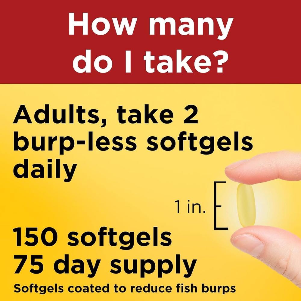 NATURE MADE OMEGA-3 FISH OIL BURP LESS 1000 MG | 150 UND - 5