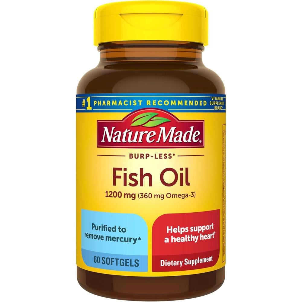 NATURE MADE OMEGA 3 FISH OIL BURP LESS 1200 MG | 60 UND - 1