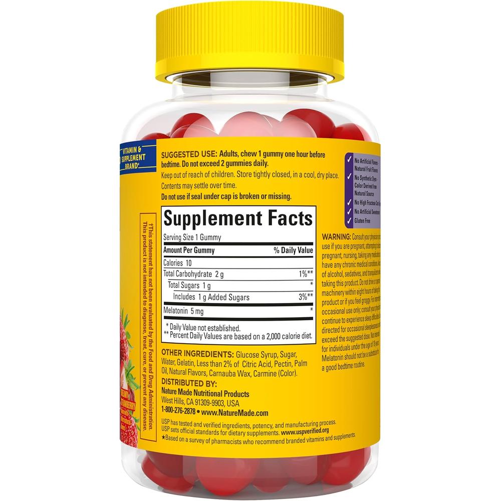 NATURE MADE MELATONINA 5 MG | 70 GOMITAS - 7