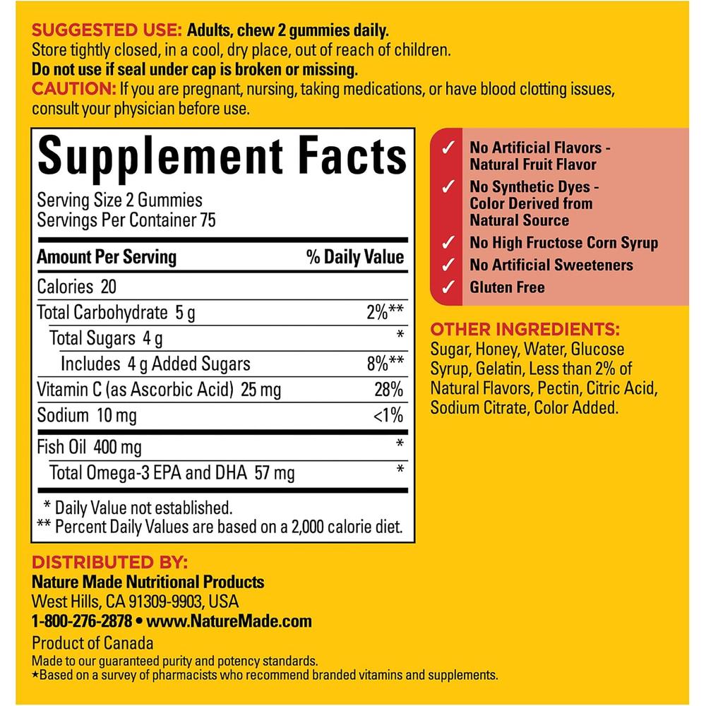 NATURE MADE OMEGA 3 FISH OIL GOMITAS | 150 UND - 5
