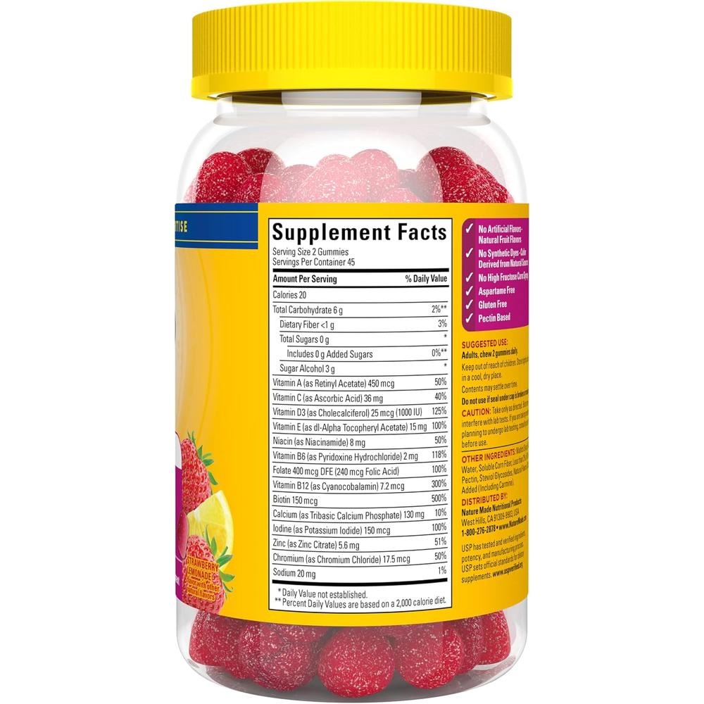 NATURE MADE MULTIVITAMÍNICO MUJER CERO AZÚCAR | 90 UND - 9