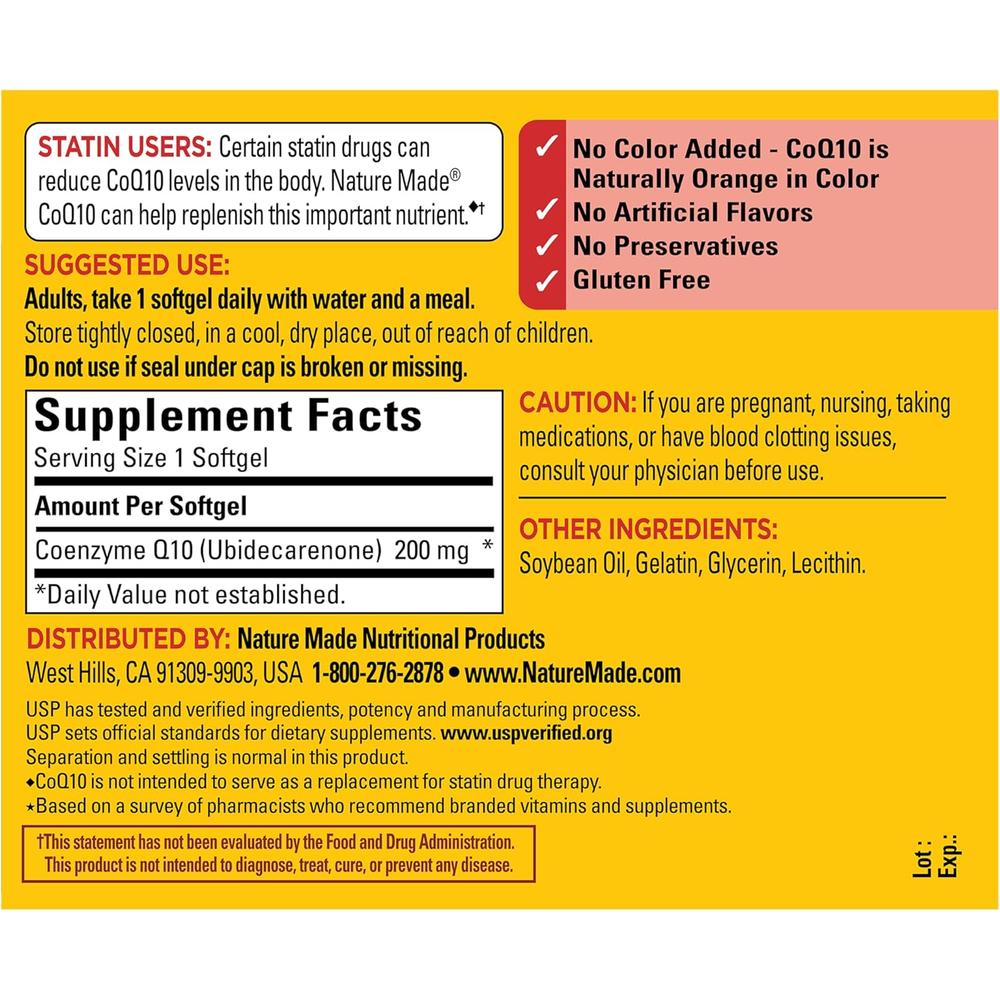 NATURE MADE COQ10 200 MG | 105 UND - 7