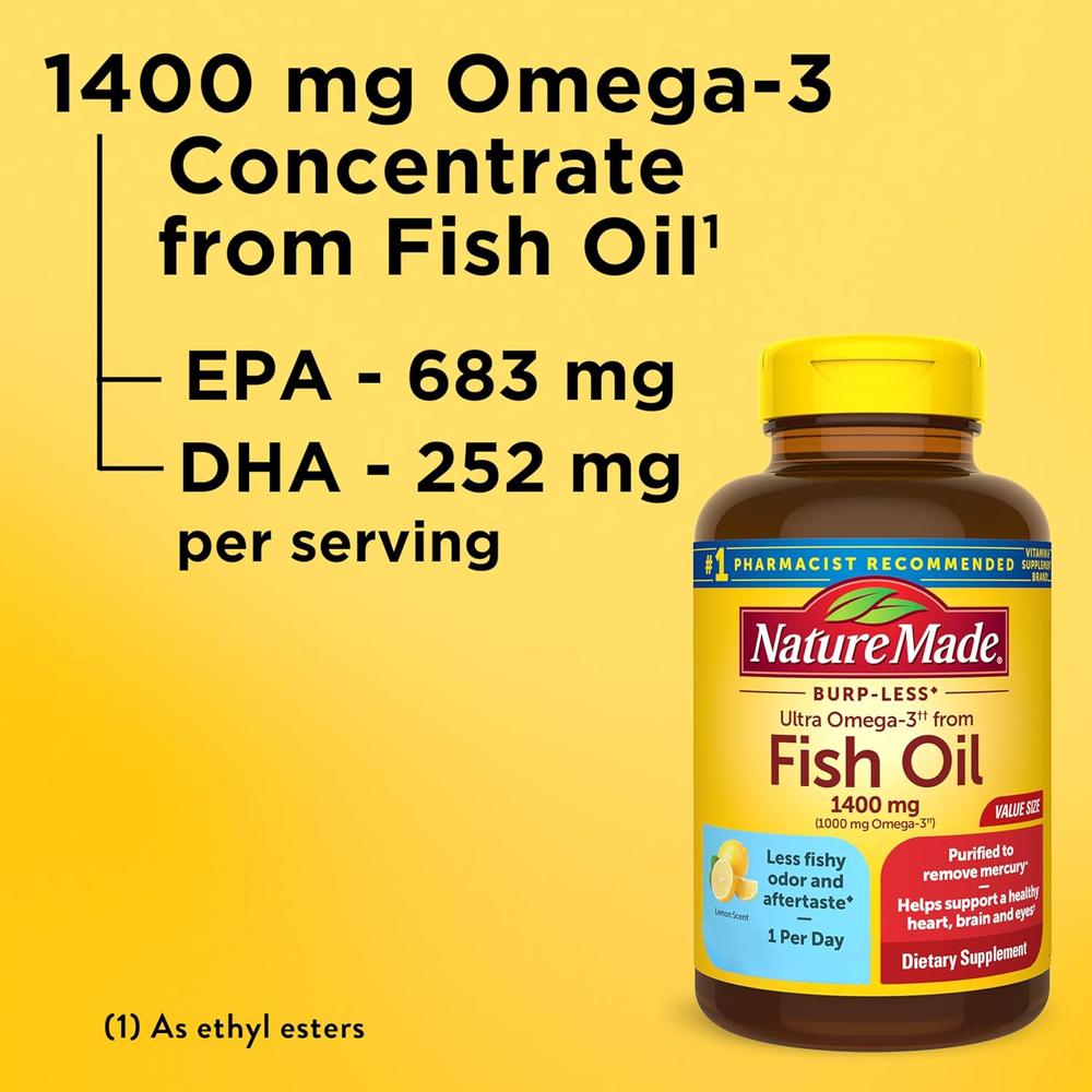 NATURE MADE OMEGA 3 ULTRA BURP LESS 1400 MG | 90 UND - 3