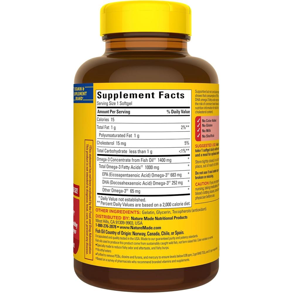 NATURE MADE OMEGA 3 ULTRA BURP LESS 1400 MG | 90 UND - 8