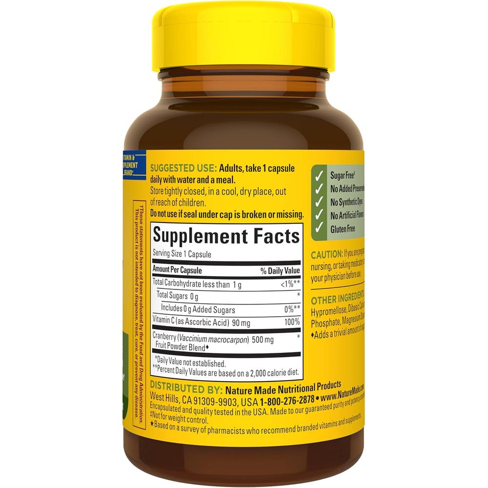 NATURE MADE ARÁNDANO 500 MG + VITAMINA C | 60 UND - 8