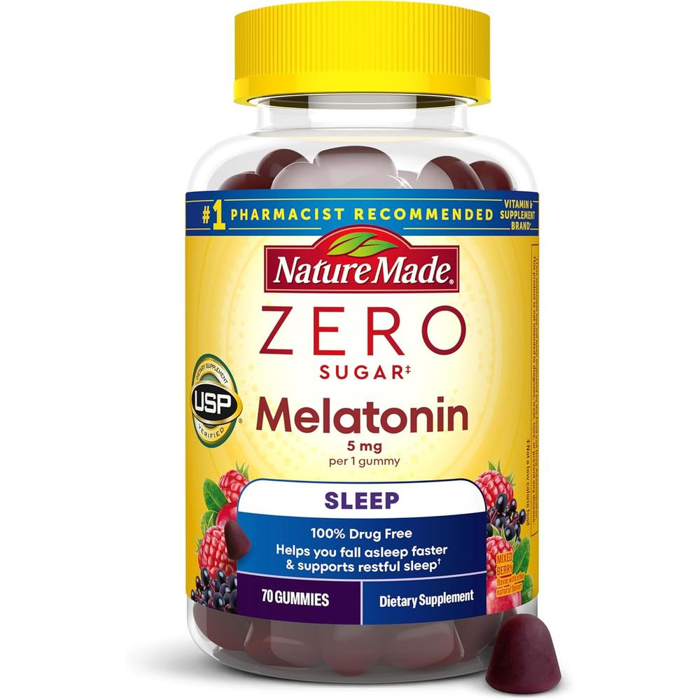 NATURE MADE MELATONINA CERO AZÚCAR 5 MG | 70 UND - 1