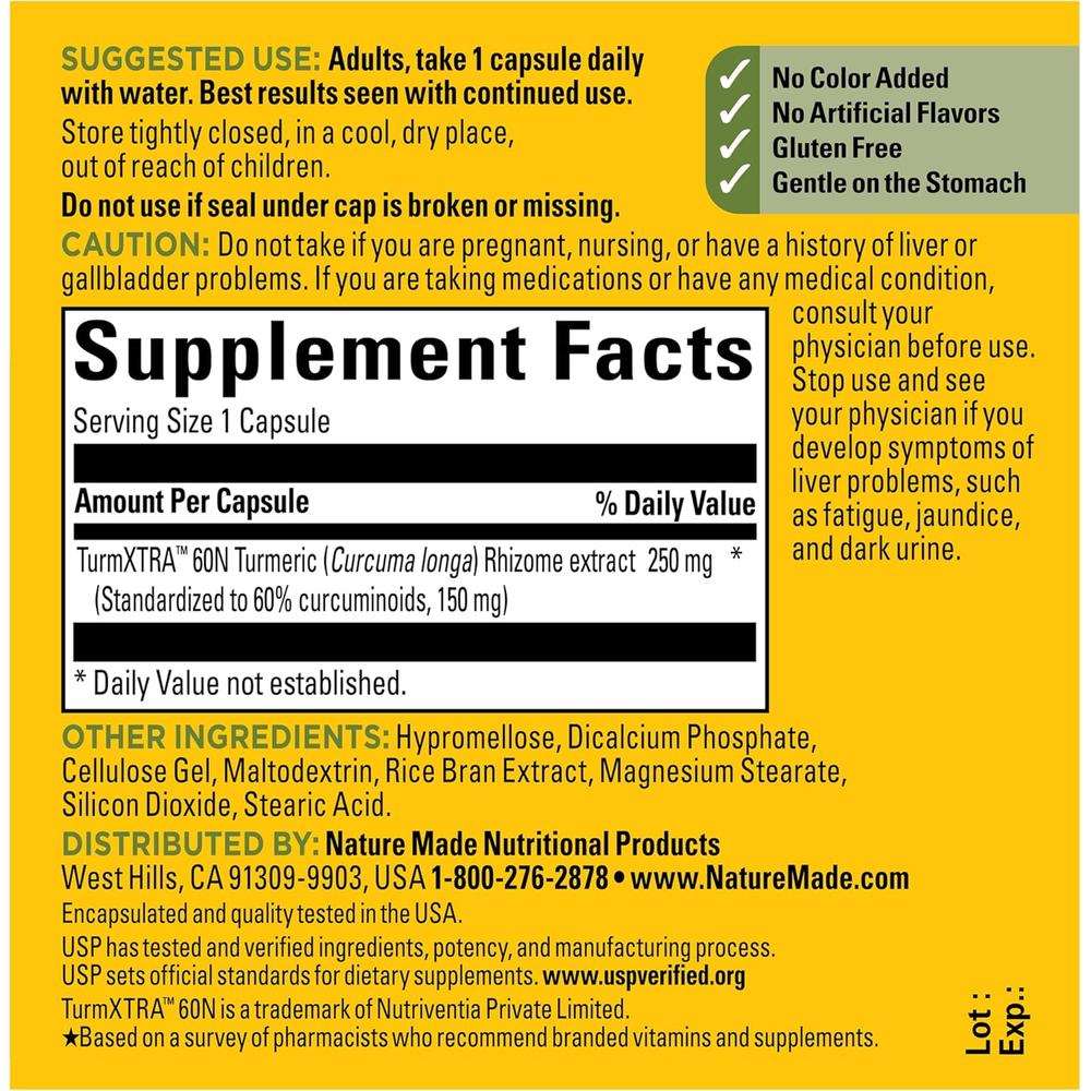 NATURE MADE CÚRCUMA ALTA ABSORCIÓN | 30 UND - 7