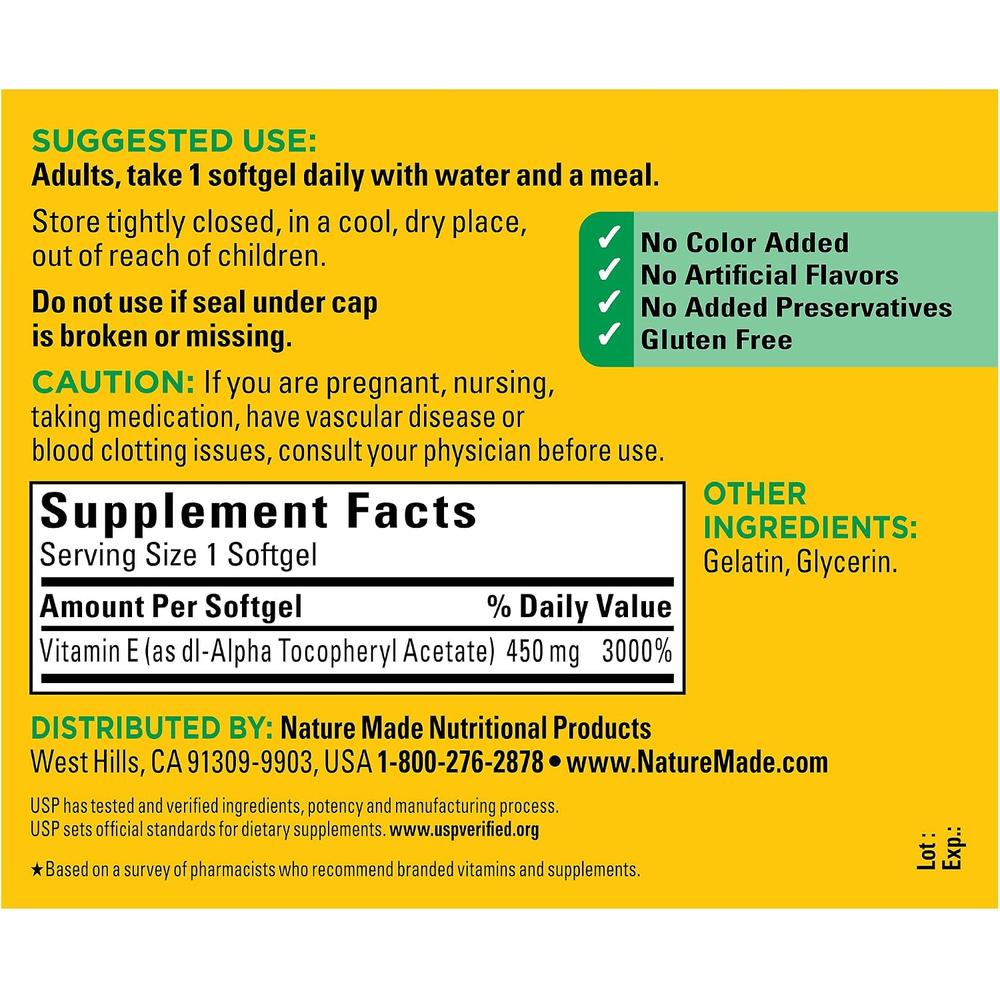 NATURE MADE PACK 3 VITAMINA E 1000 UI | 60 UND C/U - 5