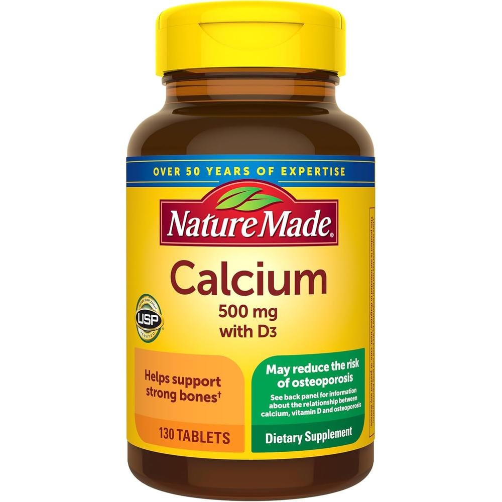 NATURE MADE CALCIO 500 MG + VITAMINA D3 | 130 UND - 1