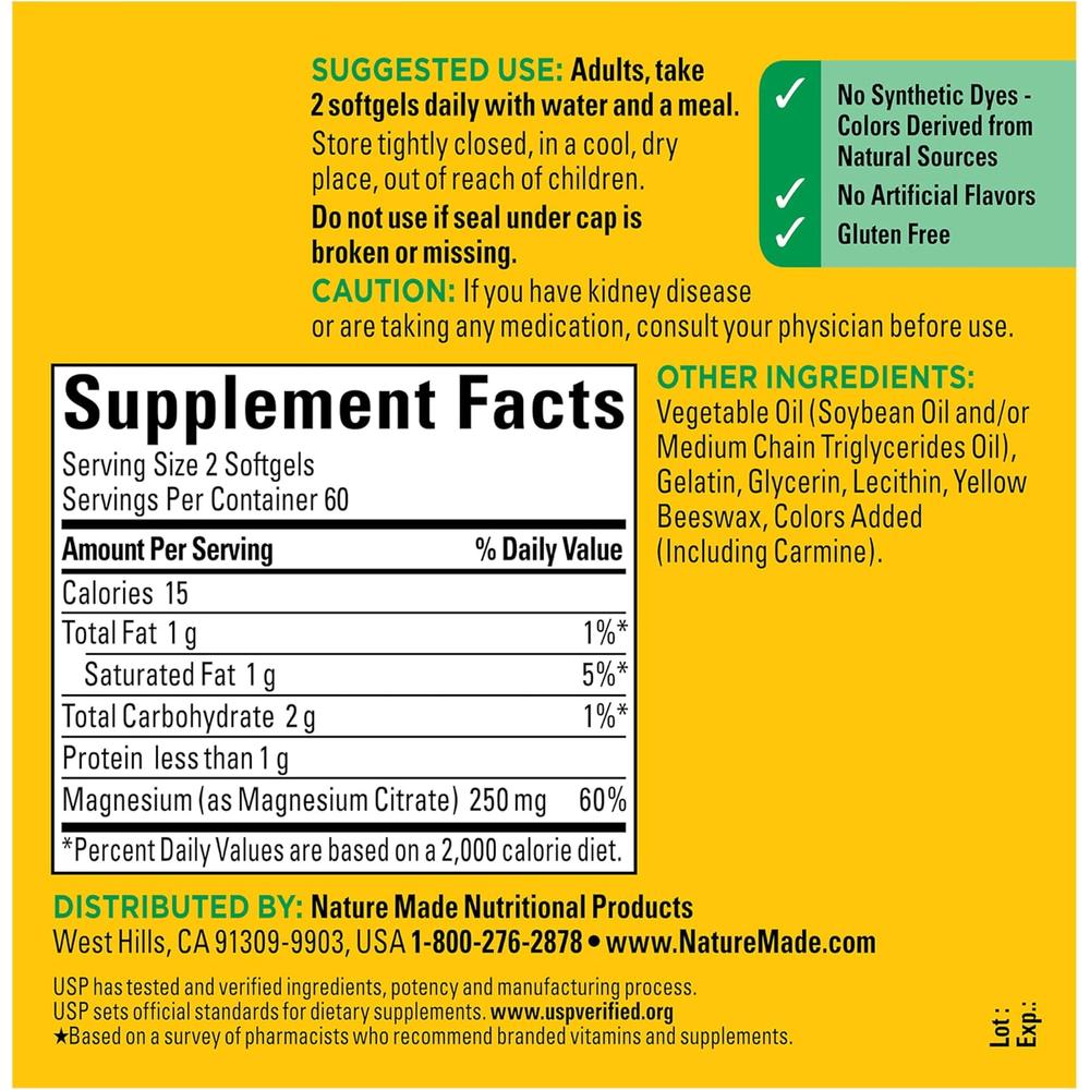 NATURE MADE CITRATO DE MAGNESIO 250 MG | 120 UND - 7