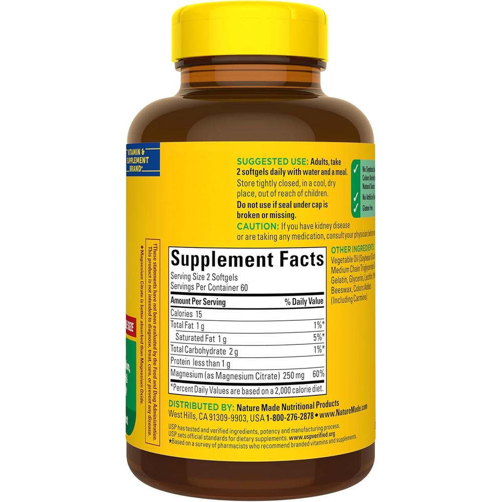NATURE MADE CITRATO DE MAGNESIO 250 MG | 120 UND - 8