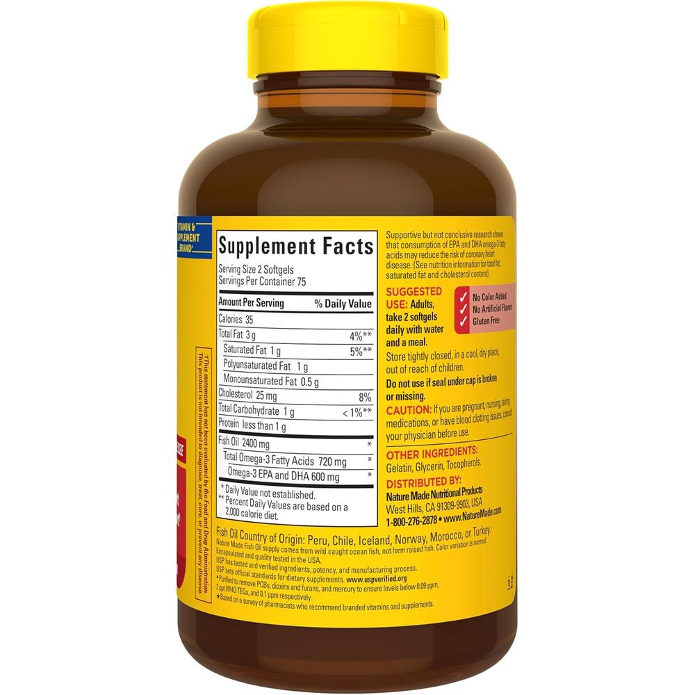 NATURE MADE OMEGA 3 FISH OIL 1200 MG | 150 UND - 7