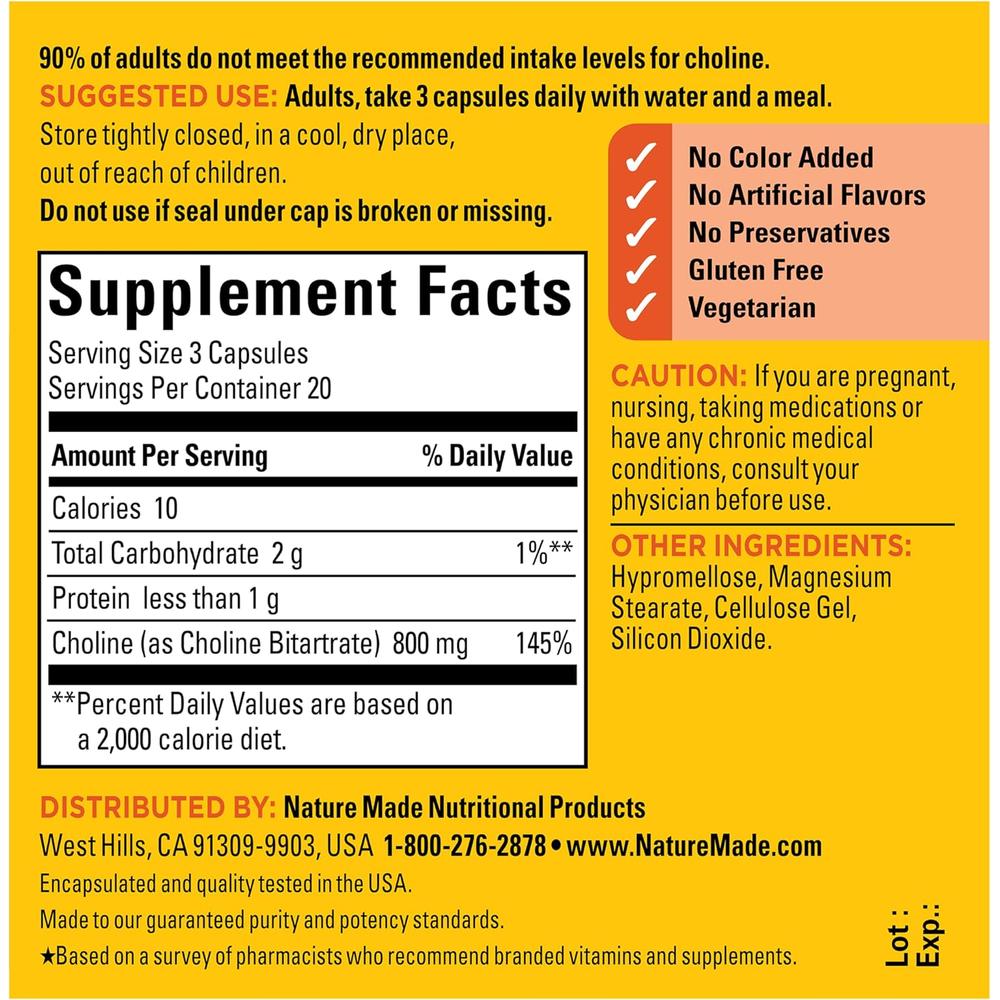 NATURE MADE COLINA 800 MG | 60 UND - 6