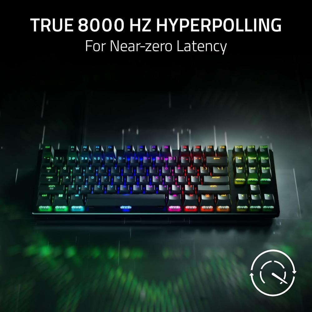 TECLADO ALÁMBRICO GAMER RAZER HUNTSMAN V3 HE TKL| NEGRA - 3