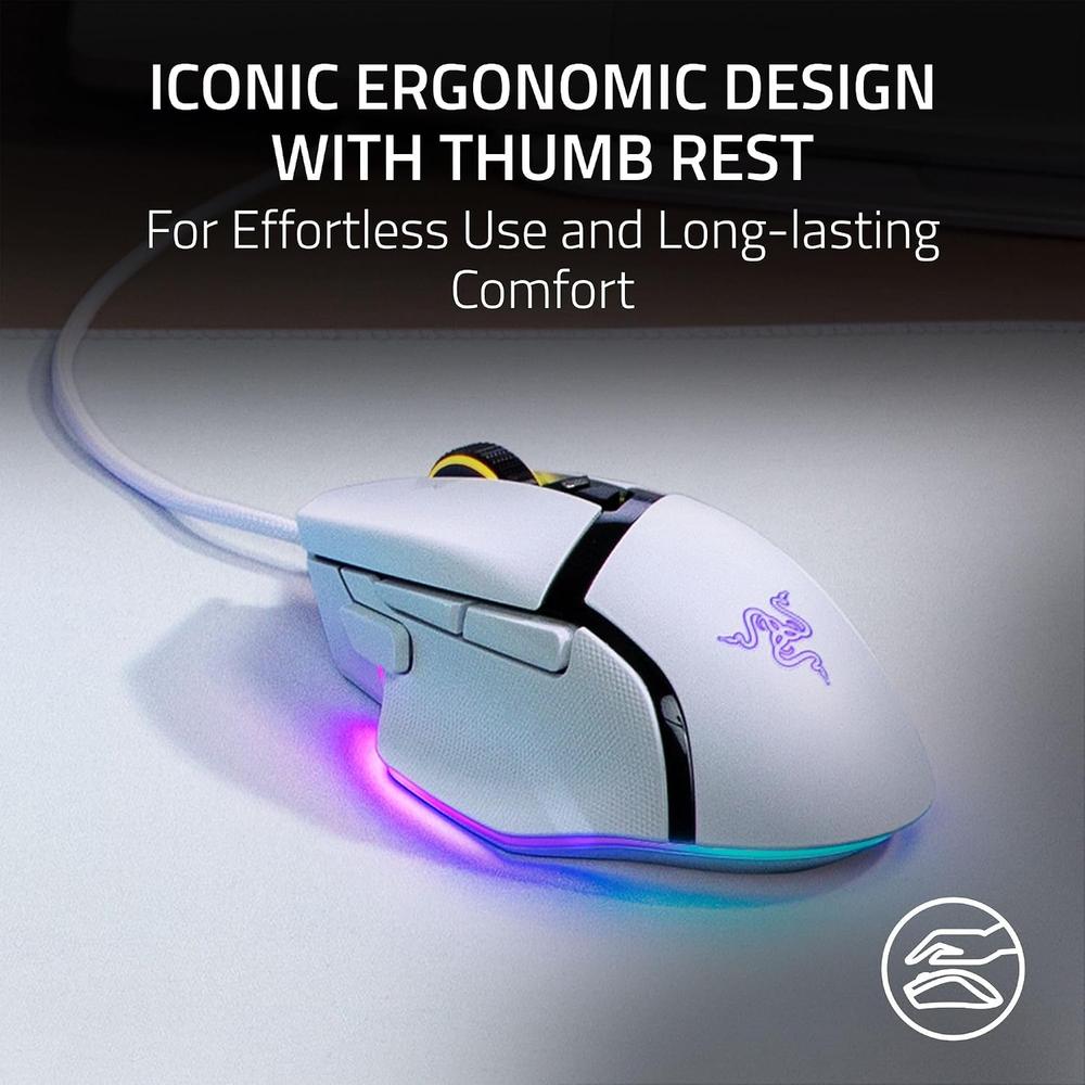 MOUSE GAMER RAZER BASILISK V3 RGB| BLANCO - 5