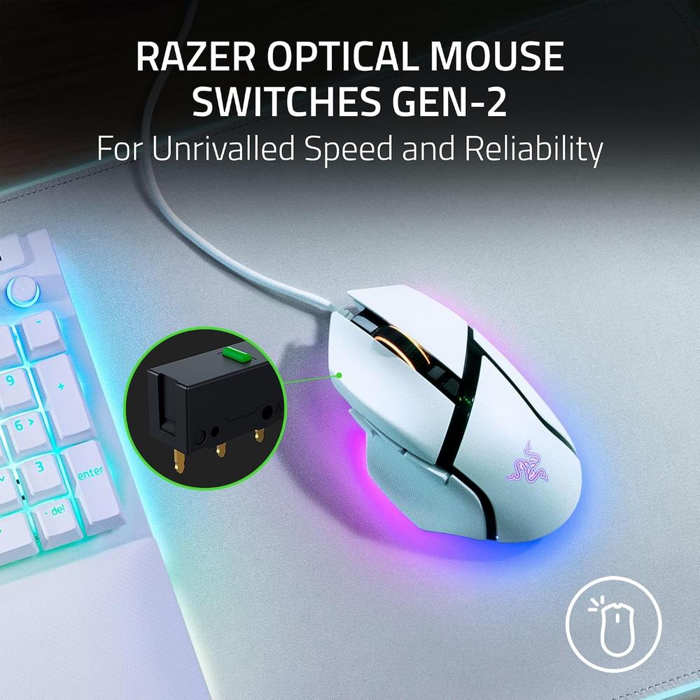 MOUSE GAMER RAZER BASILISK V3 RGB| BLANCO - 6