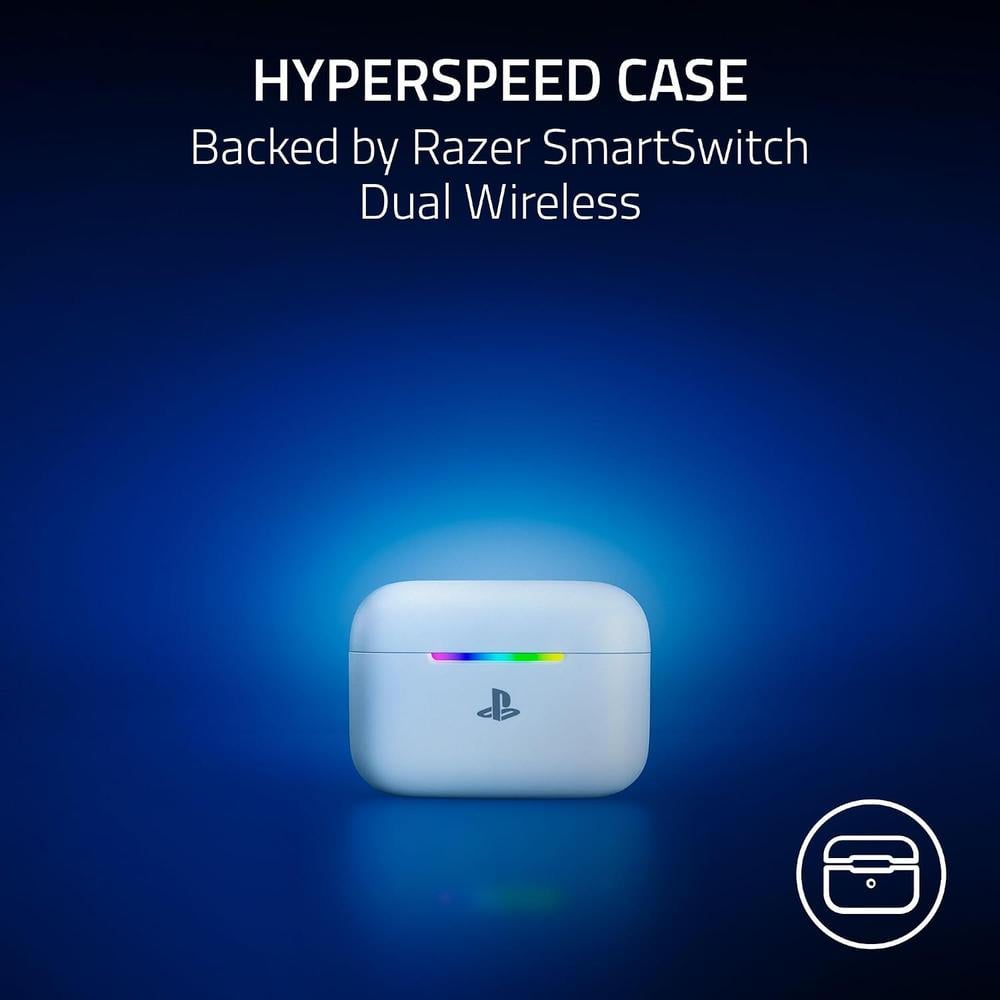 AUDÍFONOS GAMER INALÁMBRICOS RAZER HAMMERHEAD V3 X PLAYSTATION| BLANCO - 3