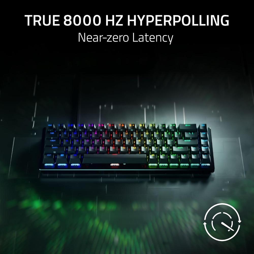 TECLADO ALÁMBRICO GAMER RAZER HUNTSMAN V3 HE MINI 65%| NEGRA - 3