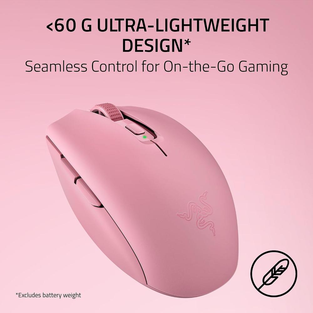 MOUSE GAMER INALÁMBRICO RAZER OROCHI V2 QUARTZ| ROSADA - 2