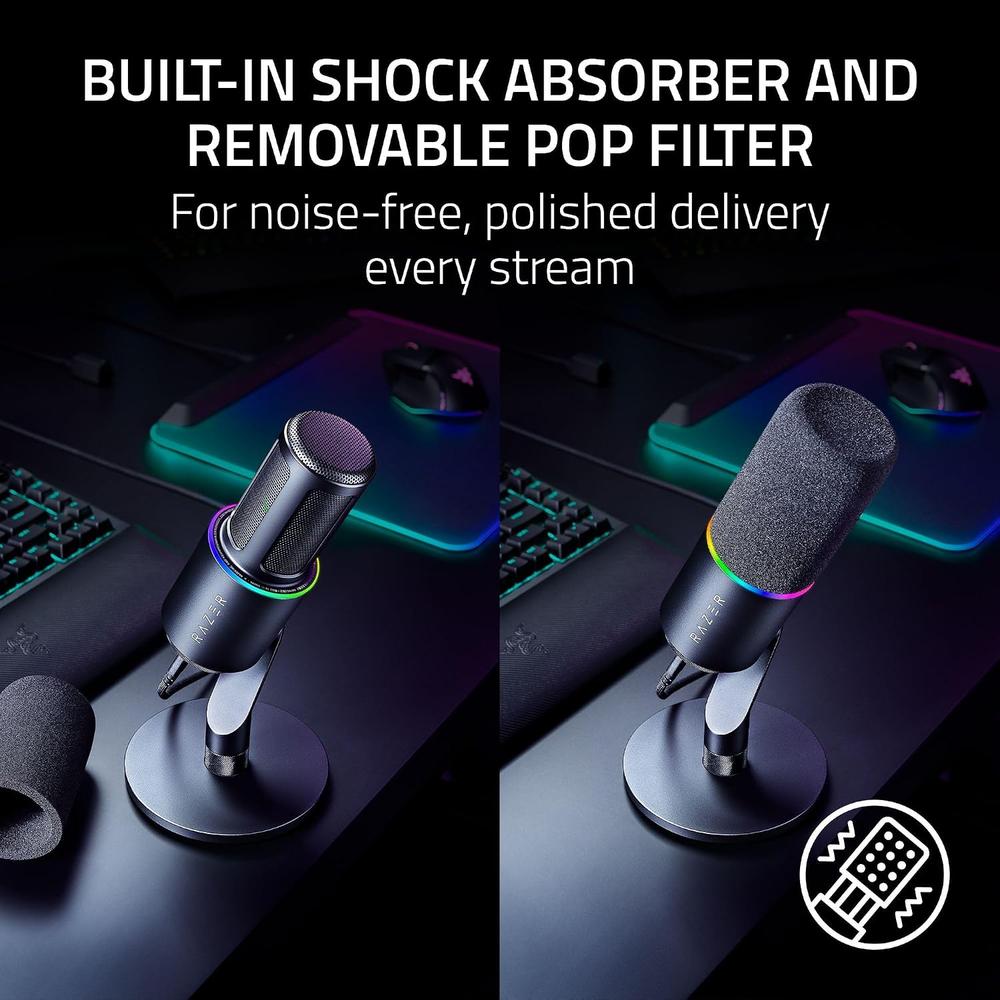 MICRÓFONO RAZER SEIREN V3 PRO USB-C / XLR| NEGRA - 6