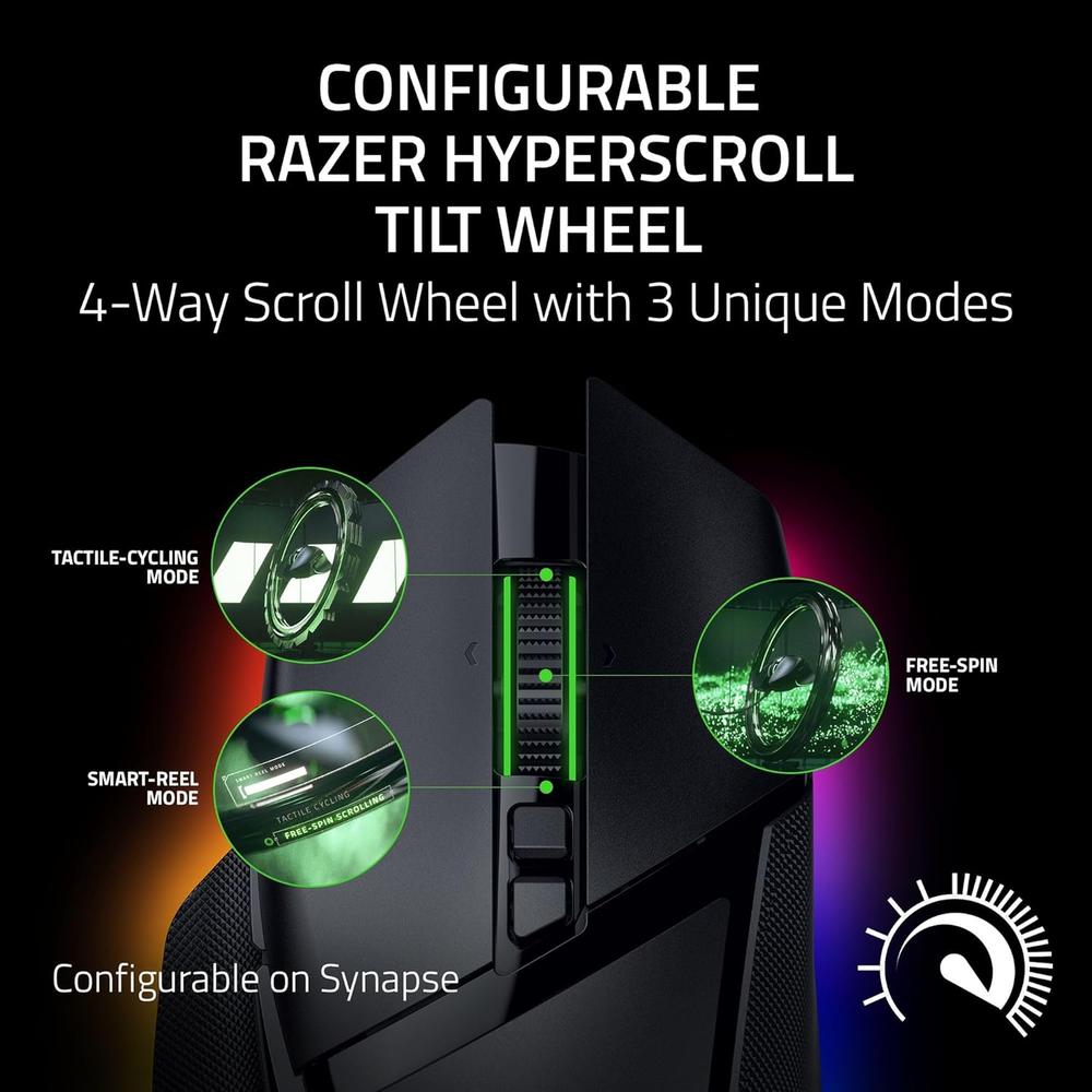 COMBO GAMER RAZER BASILISK V3 PRO 35K + FIREFLY V2 PRO| NEGRO - 2