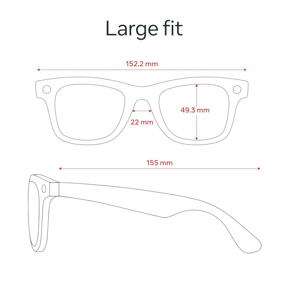 LENTES RAY-BAN META GEN 2 WAYFARER LARGE | BLACK MATTE - 6