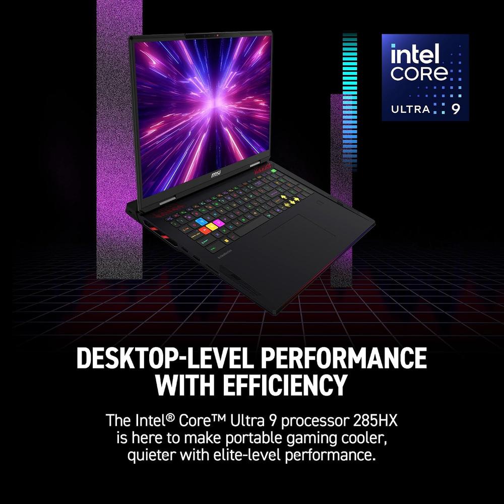 LAPTOP MSI RAIDER 18 HX AI 18″ INTEL ULTRA 9 RTX 5080 64GB 4TB | NEGRO - 3