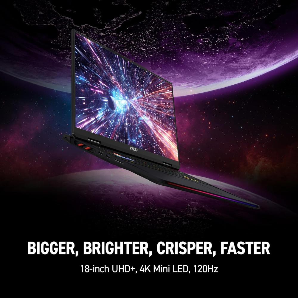 LAPTOP MSI RAIDER 18 HX AI 18″ INTEL ULTRA 9 RTX 5080 64GB 4TB | NEGRO - 5