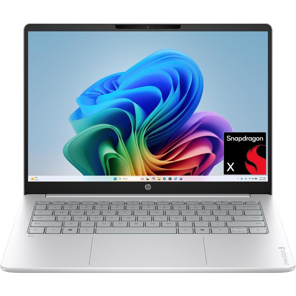 LAPTOP HP OMNIBOOK 3 14″ SNAPDRAGON X 16GB 512GB | PLATA GLACIAR - 1