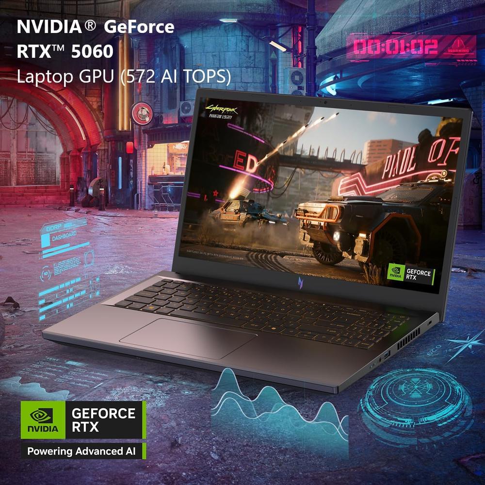 LAPTOP ACER NITRO V 15.6″ INTEL CORE I9 RTX 5060 16GB 1TB | NEGRO - 3