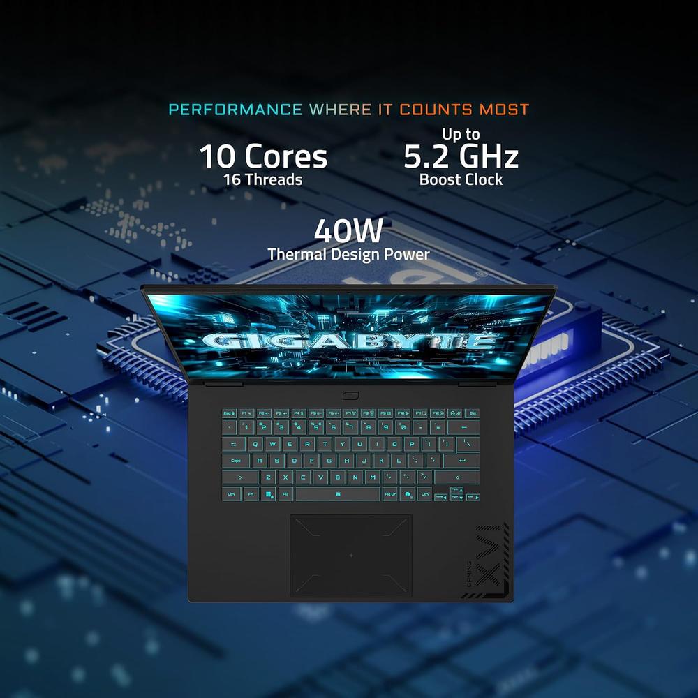 LAPTOP GIGABYTE GAMING A16 PRO 16″ INTEL ULTRA 7 RTX 5080 32GB 1TB | NEGRO - 3