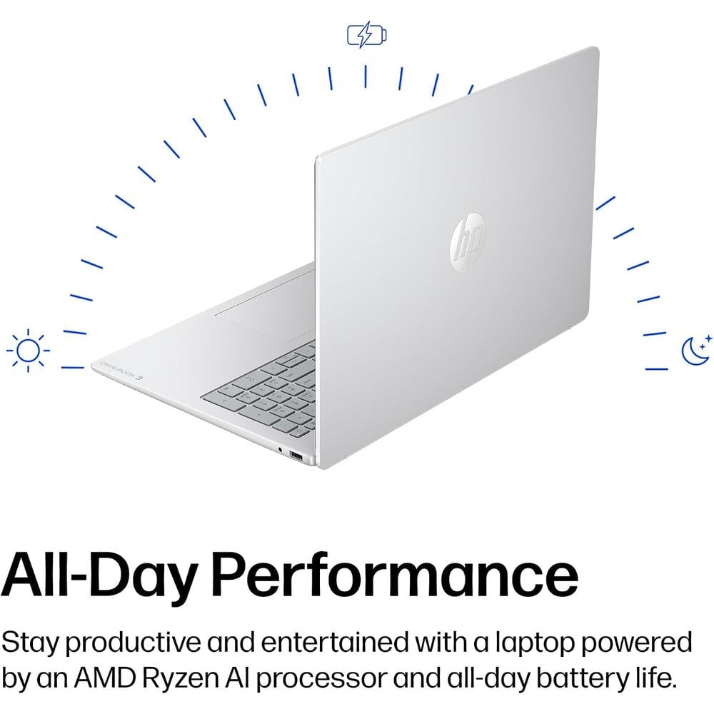 LAPTOP HP OMNIBOOK 3 16″ RYZEN AI 5 16GB 512GB | PLATA GLACIAR - 4