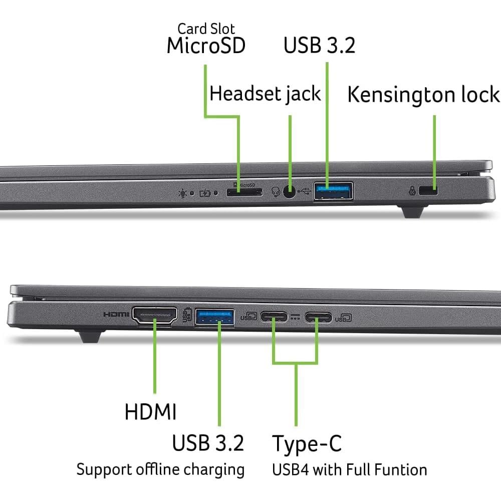 LAPTOP ACER ASPIRE 16 AI 16″ SNAPDRAGON X 16GB 512GB | GRIS - 5