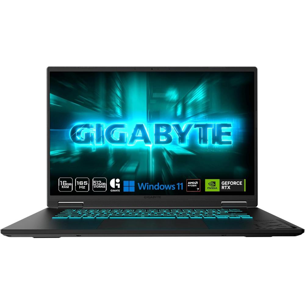 LAPTOP GIGABYTE GAMING A16 16″ RYZEN 7 RTX 5060 16GB 512GB | ACERO NEGRO - 1