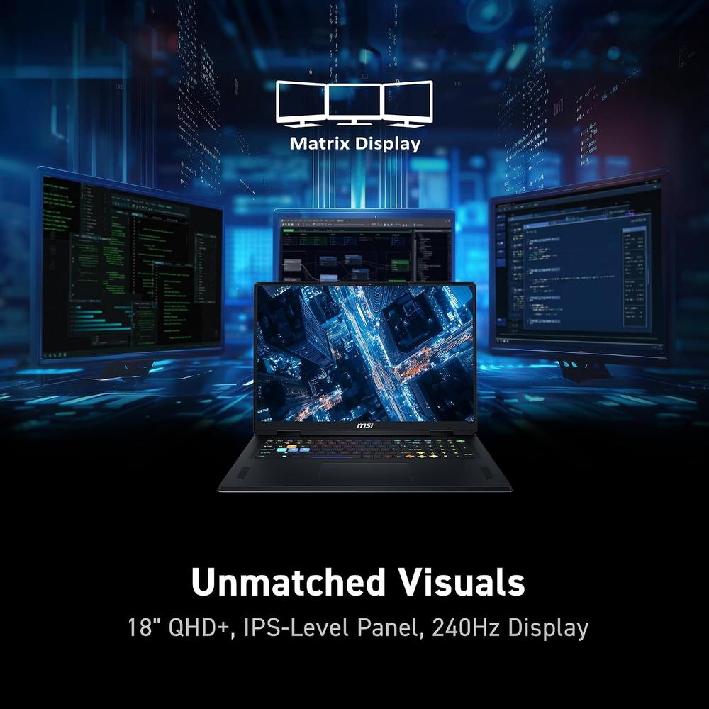 LAPTOP MSI VECTOR A18 HX 18″ RYZEN 9 RTX 5080 32GB 1TB | GRIS COSMOS - 5