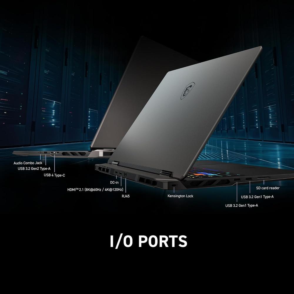 LAPTOP MSI VECTOR A18 HX 18″ RYZEN 9 RTX 5080 32GB 1TB | GRIS COSMOS - 6