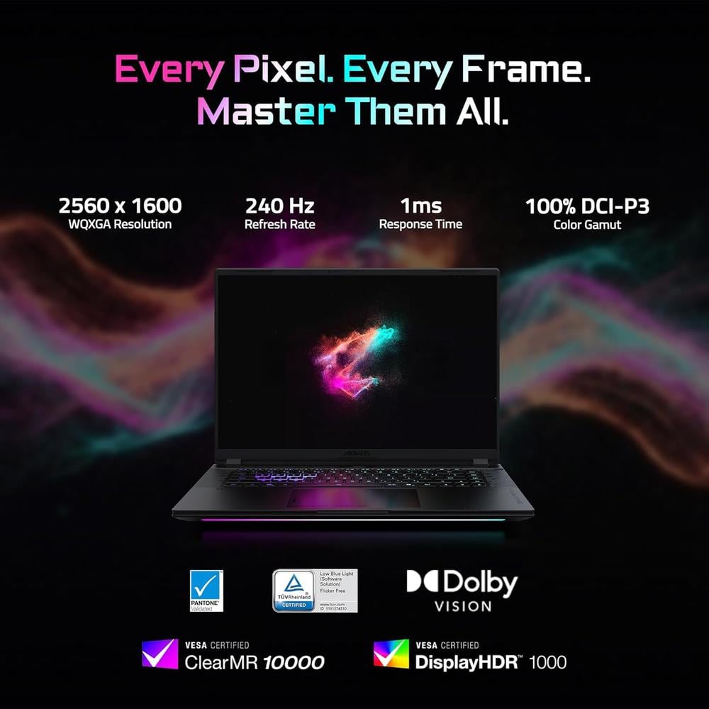 LAPTOP GIGABYTE AORUS MASTER 16 GEN 2 16″ RYZEN 9 RTX 5080 32GB 1TB | NEGRO 5° - 4