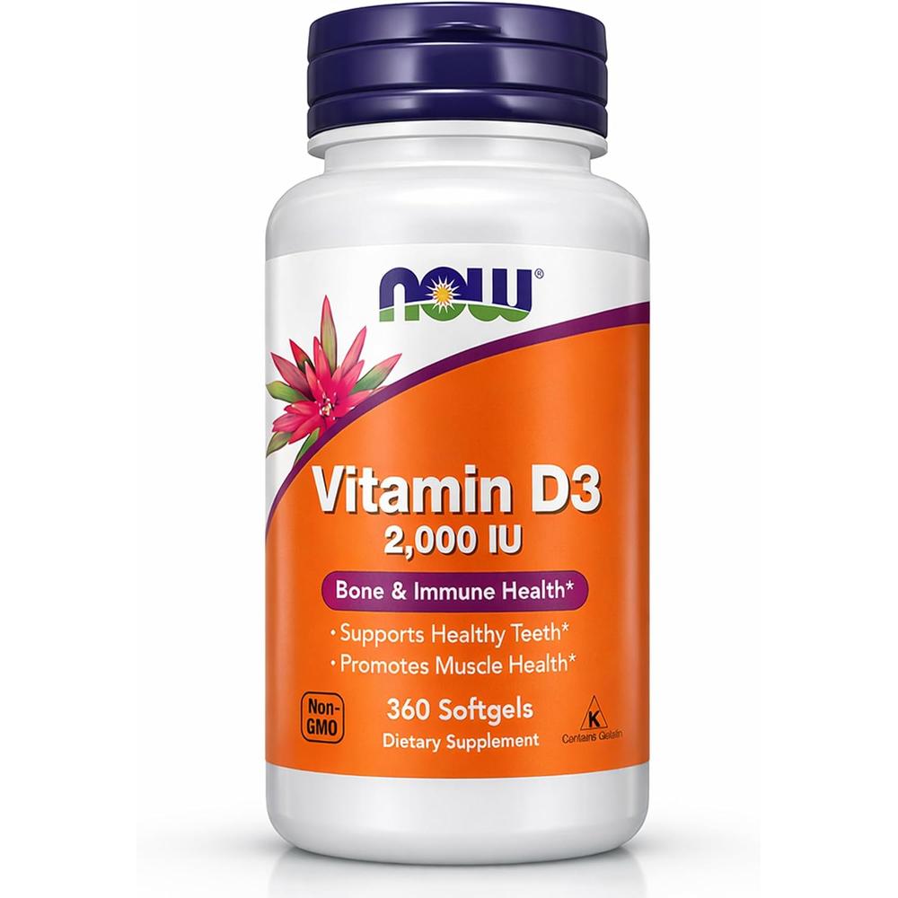 VITAMINA D3 NOW FOODS 2000 UI 360 CÁPSULAS BLANDAS - 2