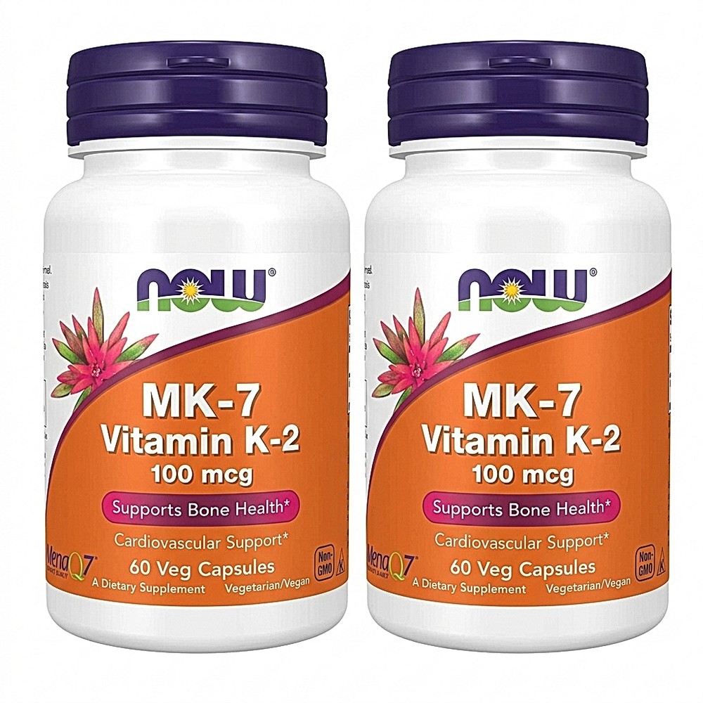 VITAMINA K2 MK-7 NOW FOODS 100 MCG 60 CÁPSULAS | PACK 2 - 1