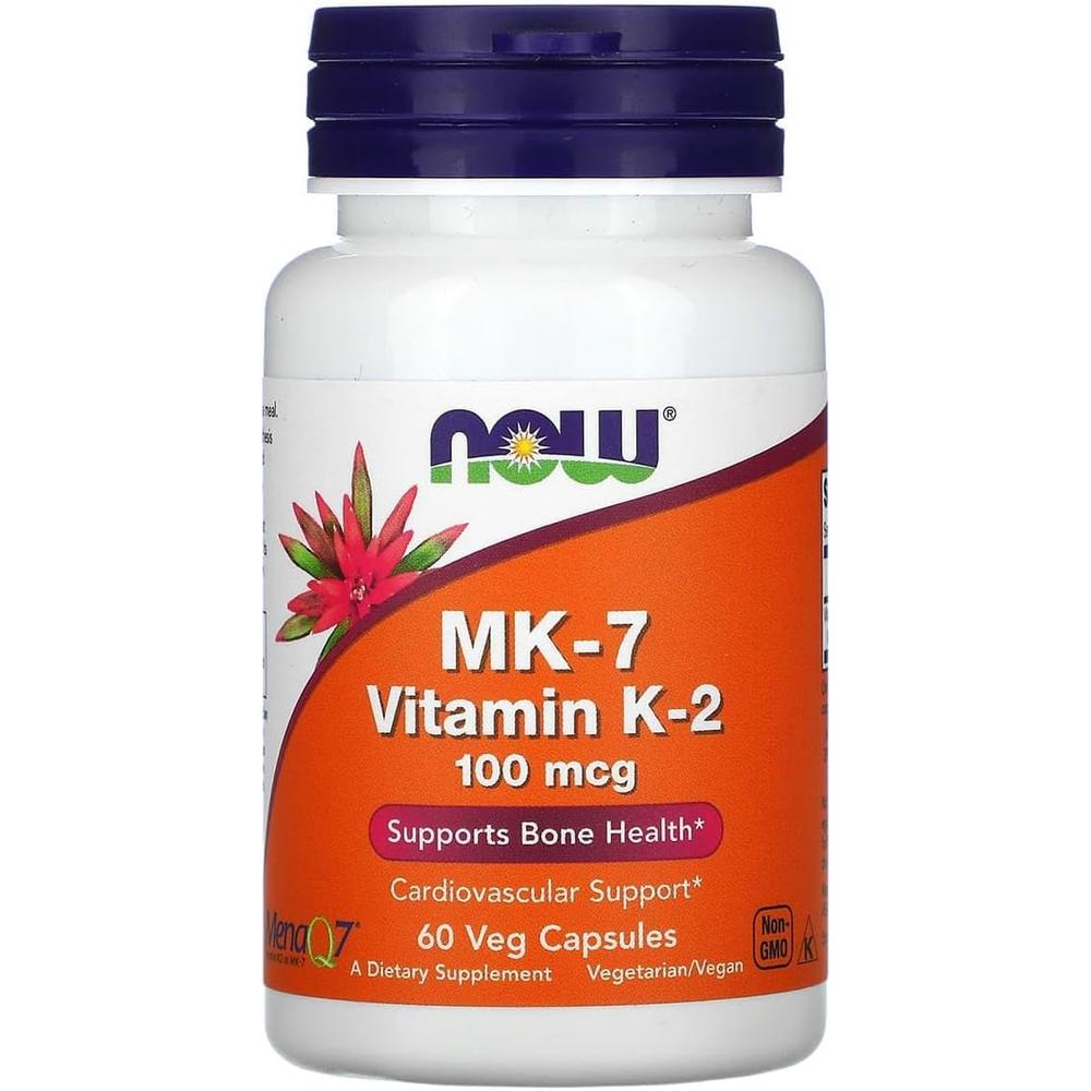 VITAMINA K2 MK-7 NOW FOODS 100 MCG 60 CÁPSULAS | PACK 2 - 2