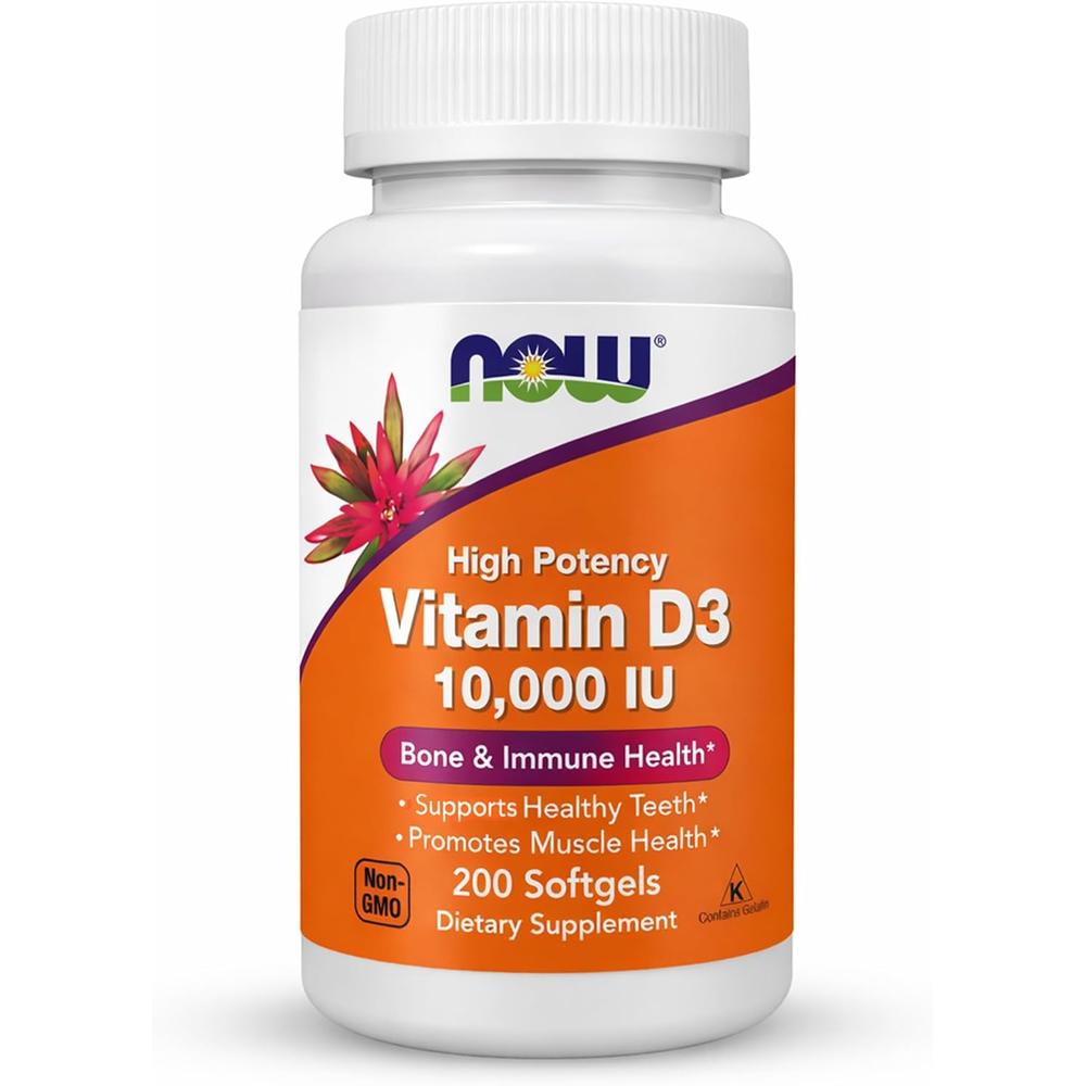 VITAMINA D3 NOW FOODS 10000 UI 200 CÁPSULAS BLANDAS - 2