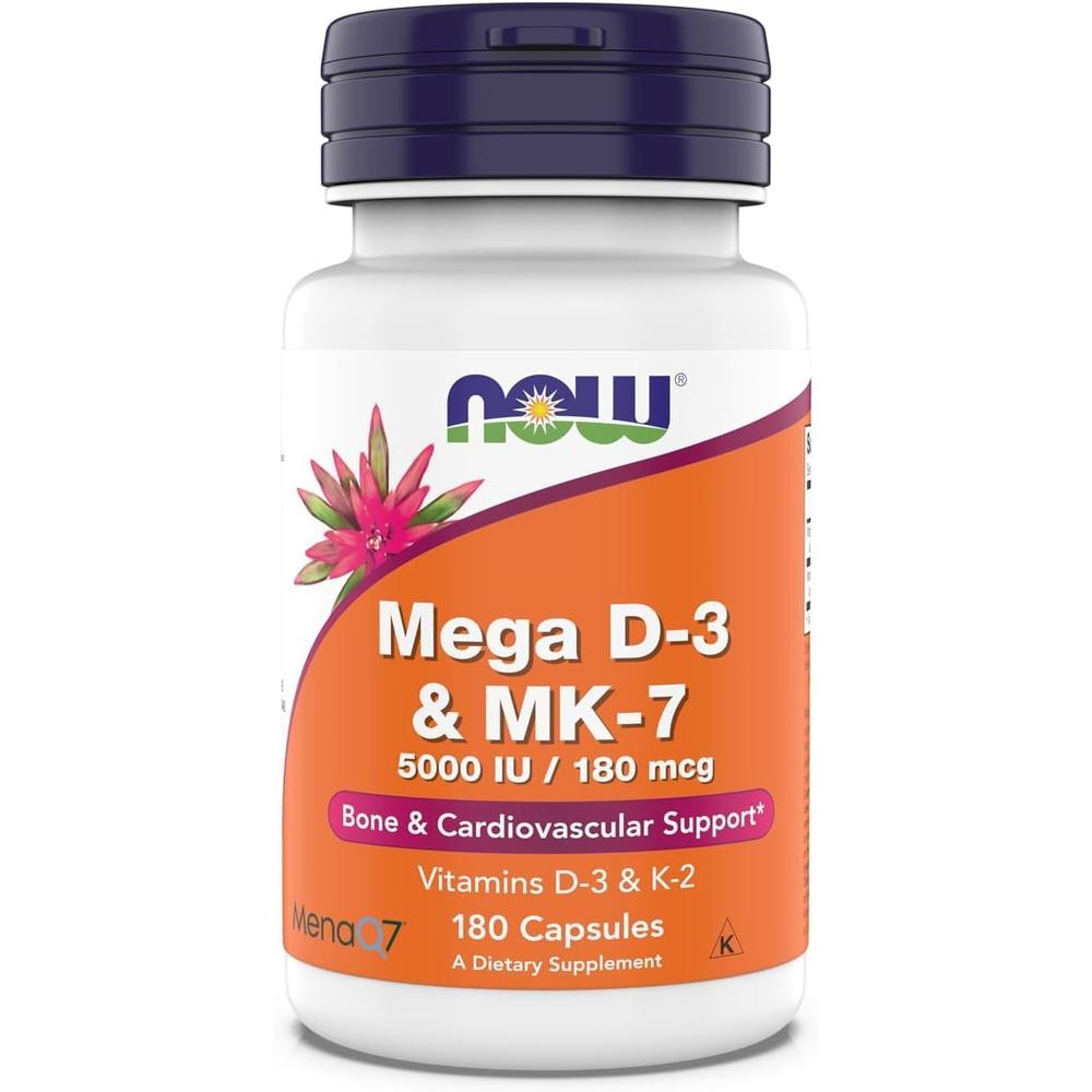 MEGA D3 + MK-7 NOW FOODS 5000 UI / 180 MCG 180 CÁPSULAS - 2