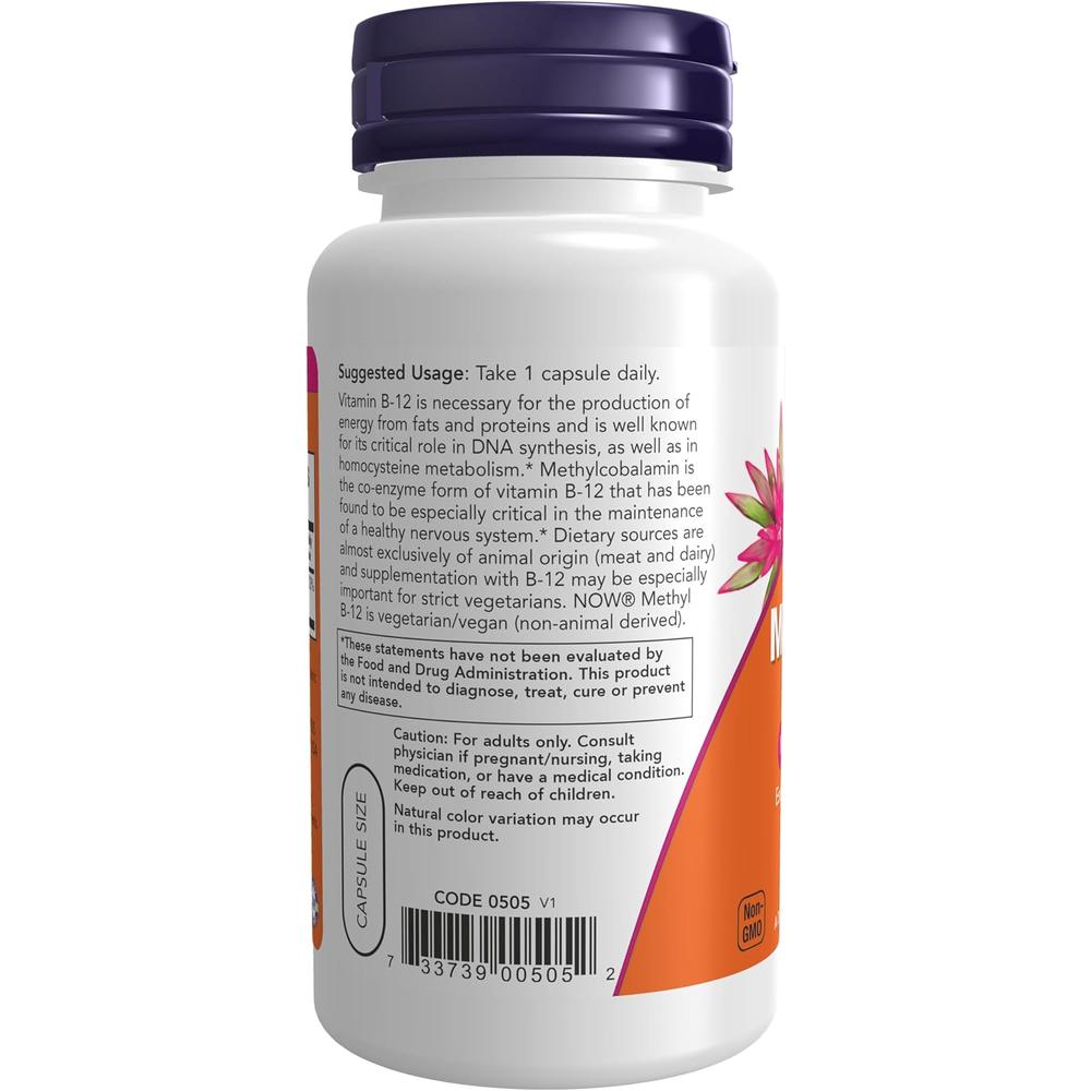 METIL B12 NOW FOODS 5000 MCG 90 CÁPSULAS - 4