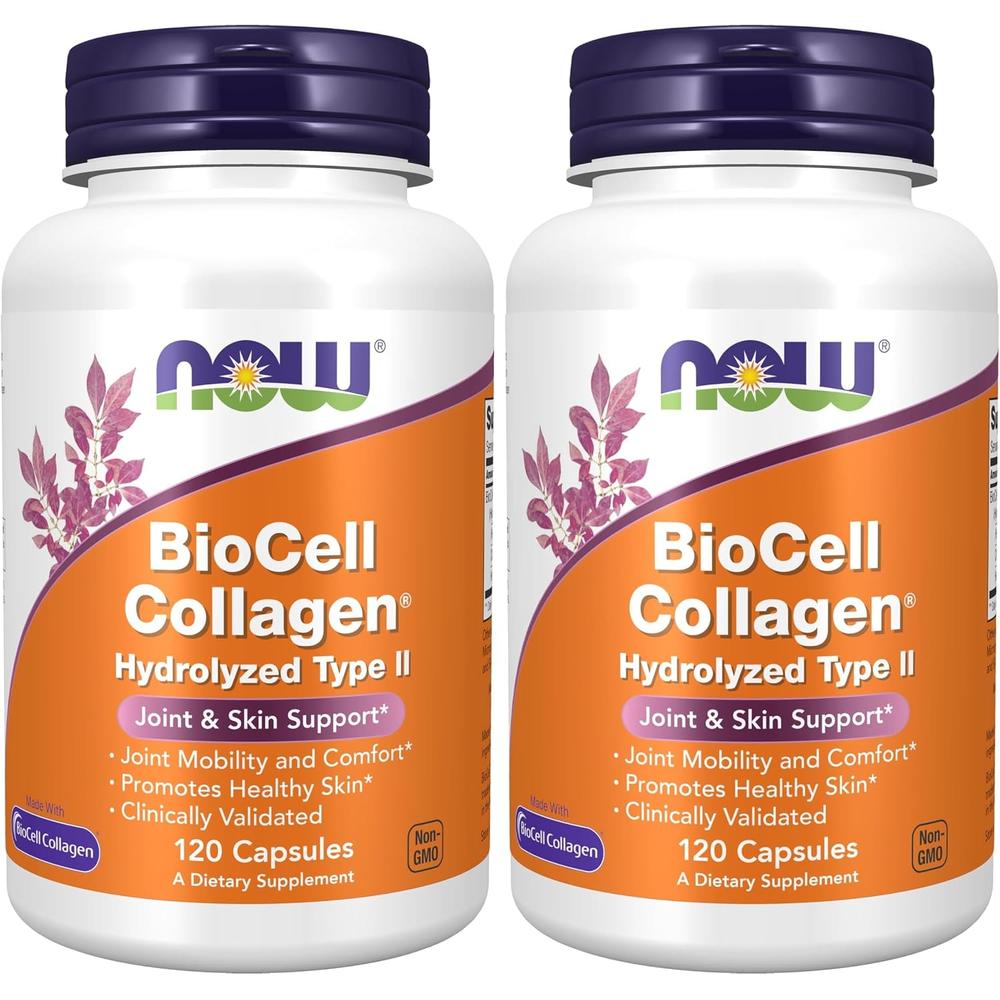 BIOCELL COLLAGEN NOW FOODS COLÁGENO TIPO II 120 CÁPSULAS | PACK 2 - 2