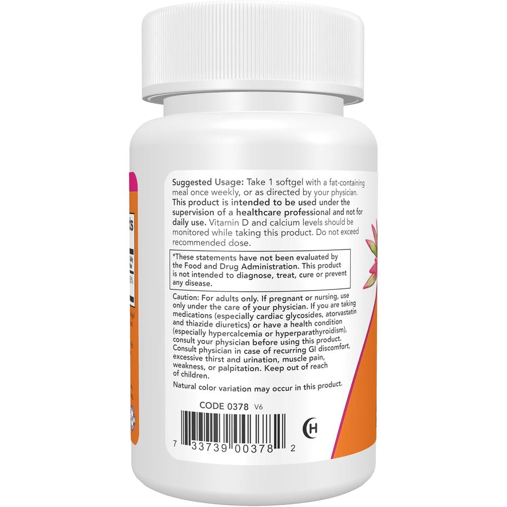 VITAMINA D3 NOW FOODS 50000 UI 50 CÁPSULAS BLANDAS - 4