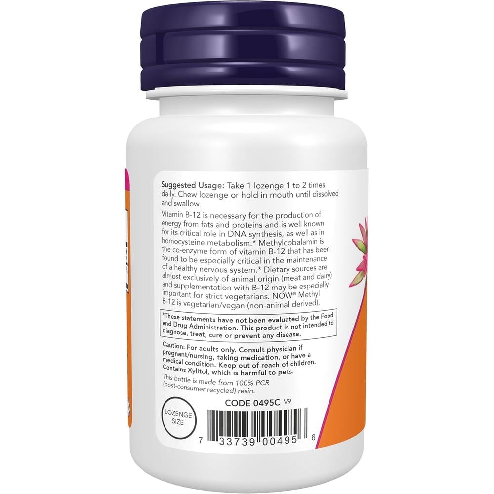 METIL B12 NOW FOODS 1000 MCG 100 PASTILLAS - 4