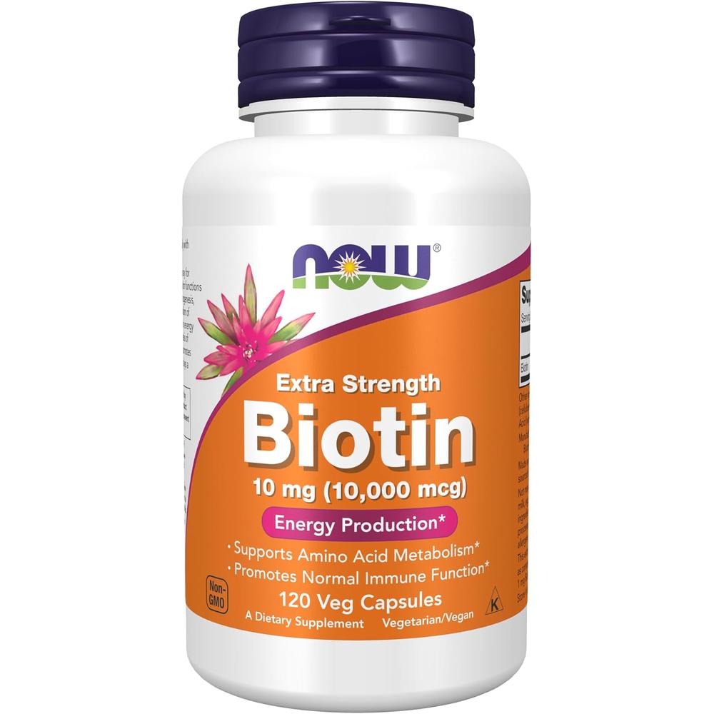 BIOTINA NOW FOODS 10 MG / 10000 MCG 120 CÁPSULAS - 2