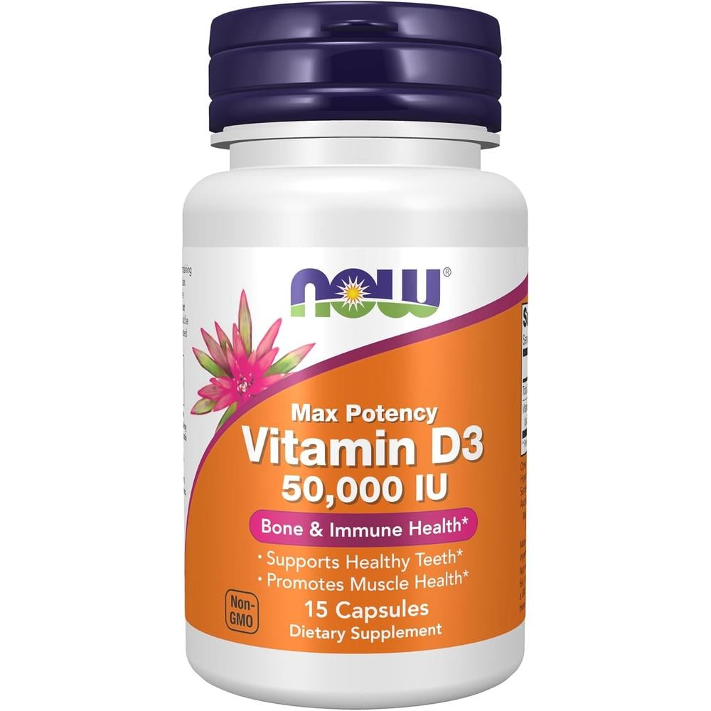 VITAMINA D3 NOW FOODS 50000 UI 15 CÁPSULAS - 2